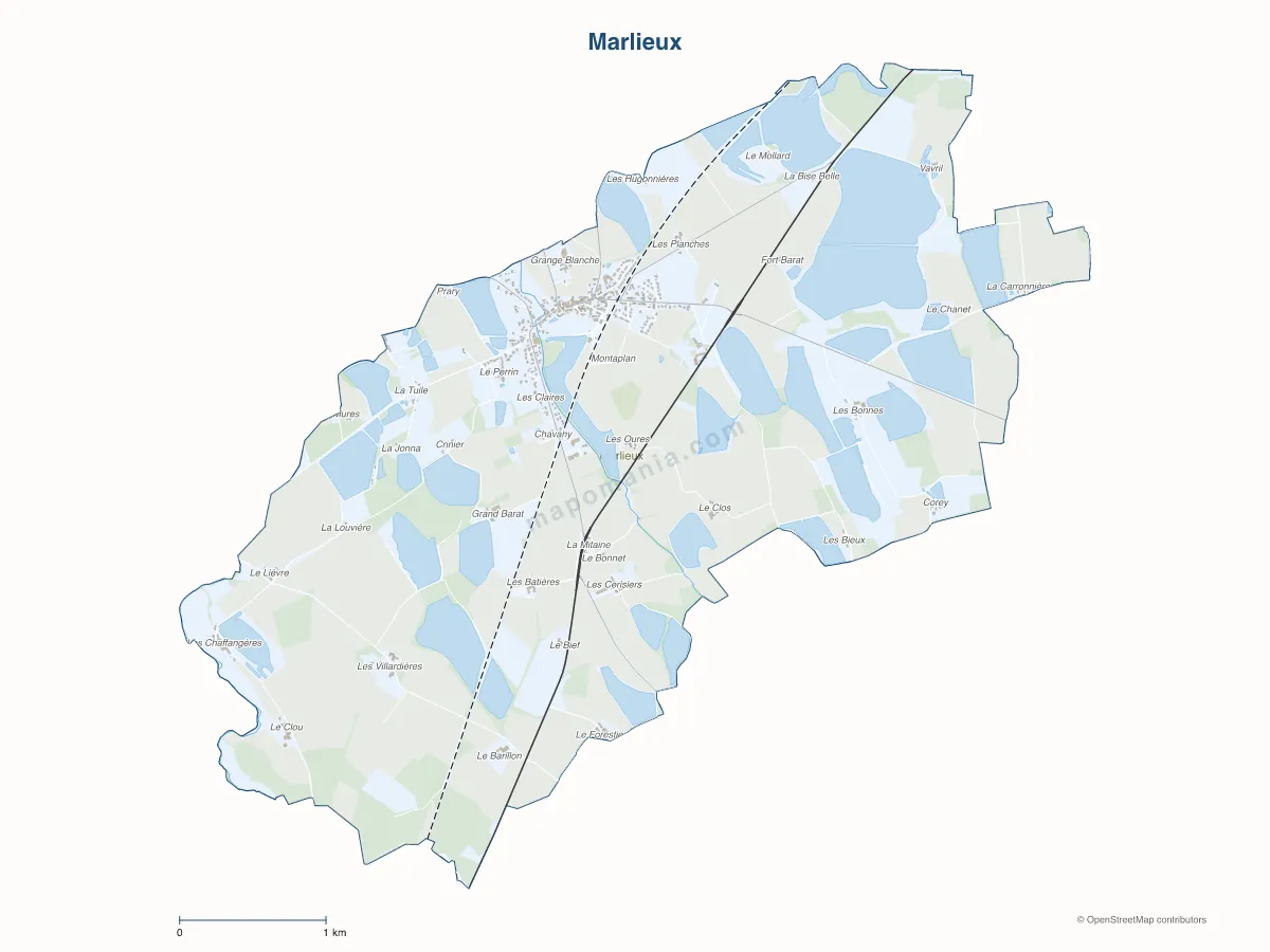 Carte de Marlieux à personnaliser