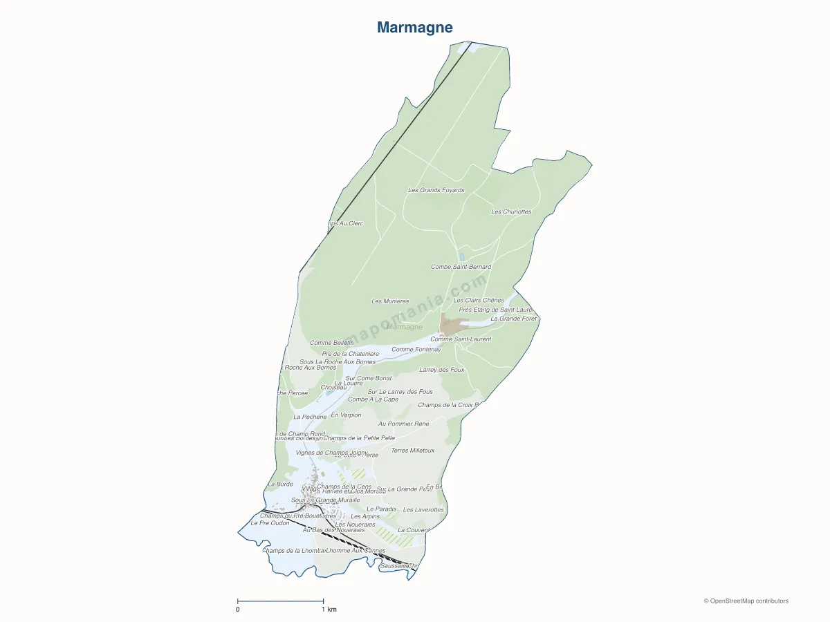 Carte de Marmagne à personnaliser