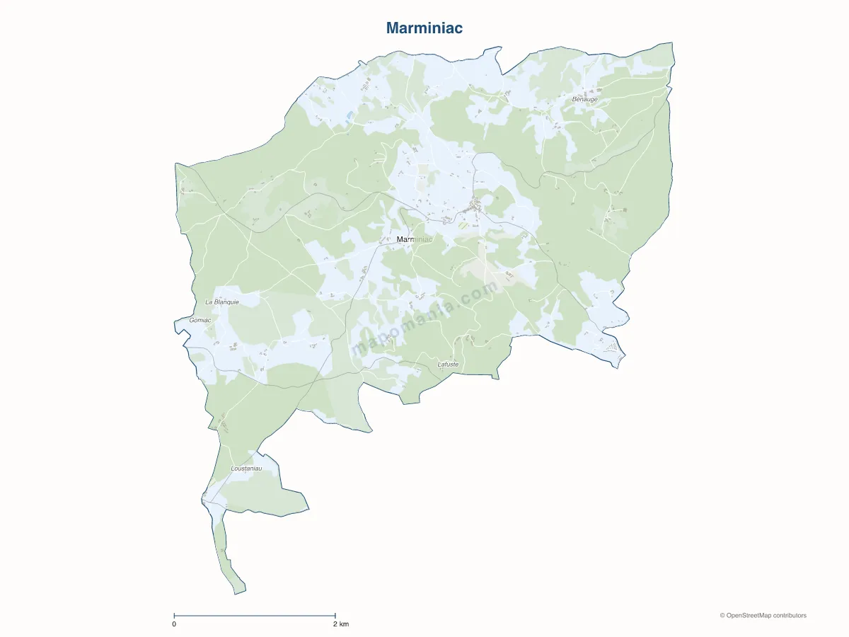 Carte de Marminiac à personnaliser