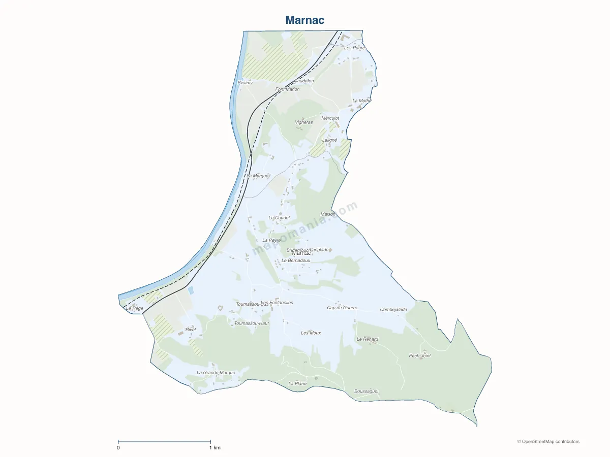 Carte de Marnac à personnaliser