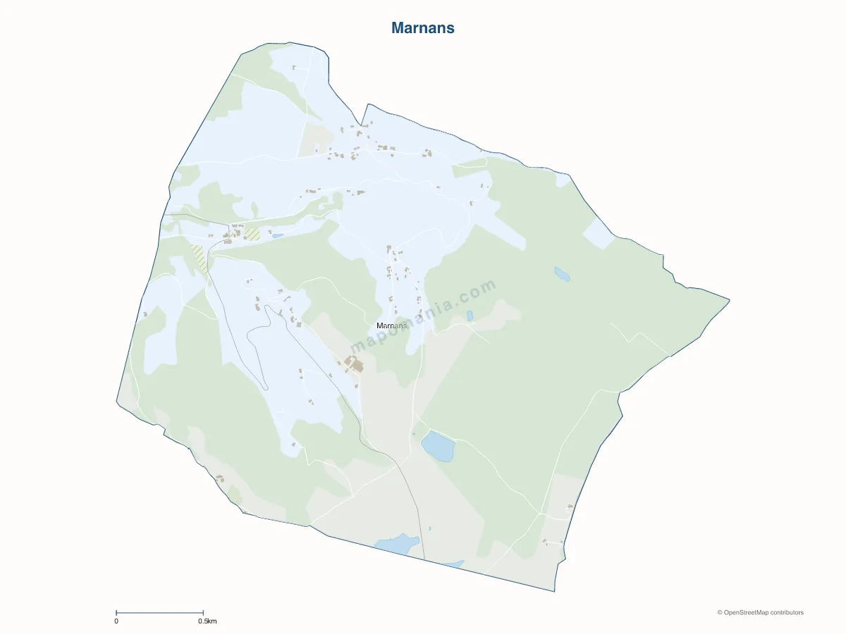 Carte de Marnans à personnaliser