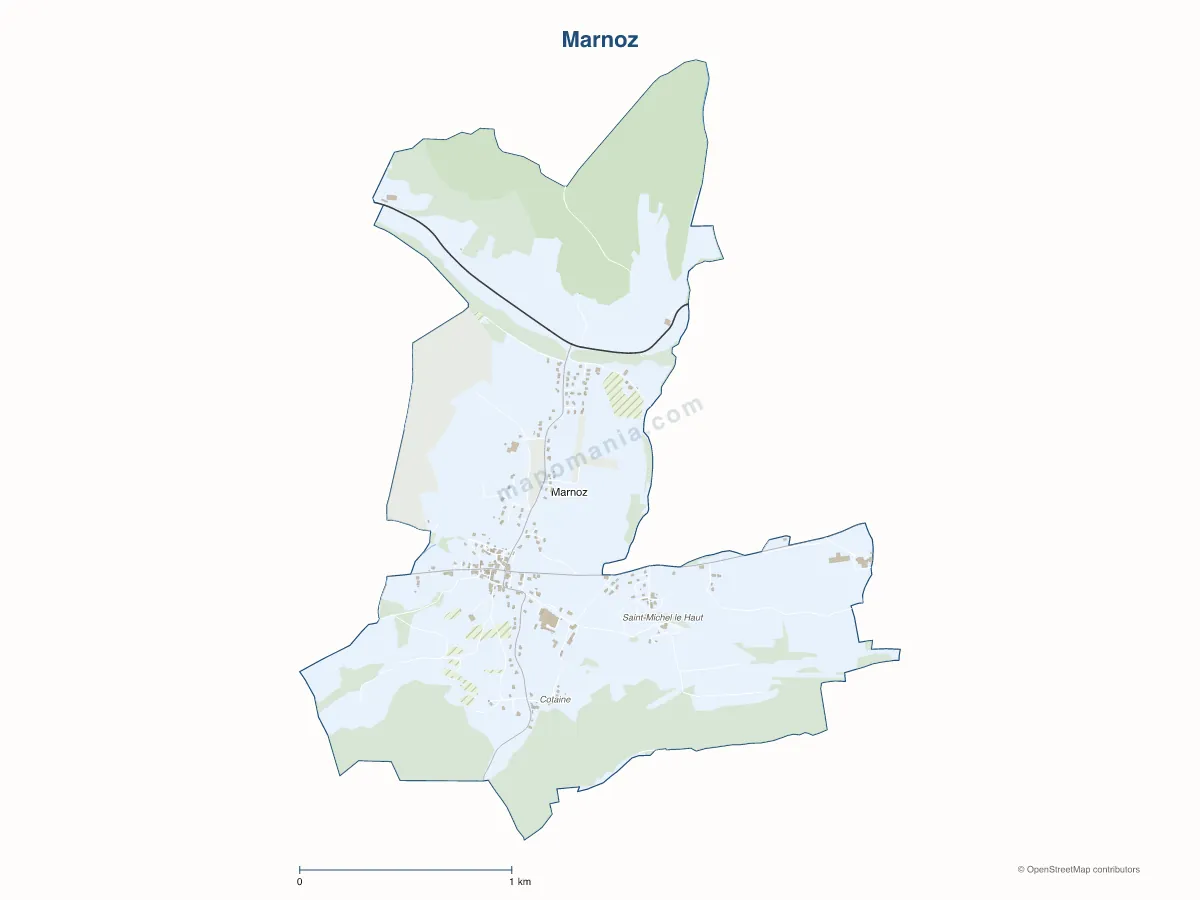 Carte de Marnoz à personnaliser