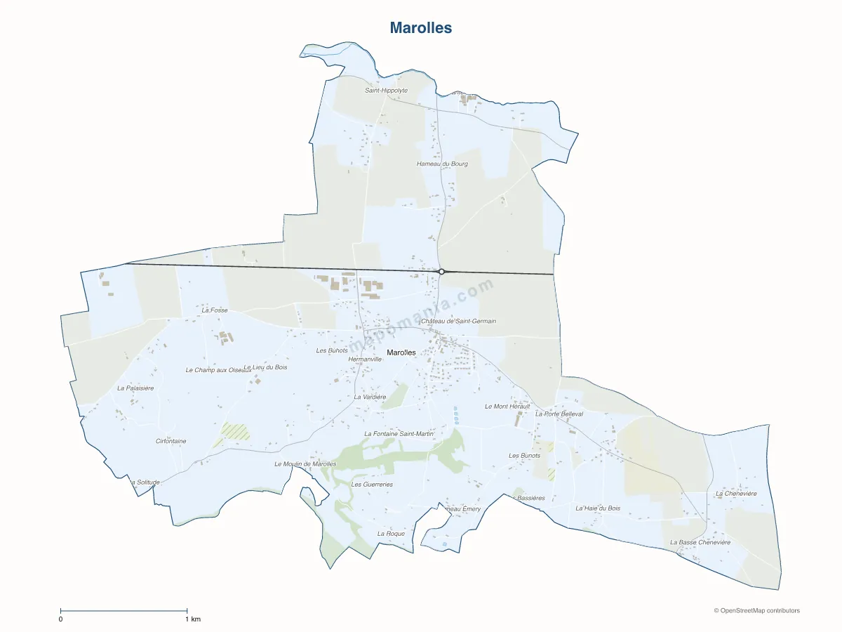 Carte de Marolles à personnaliser