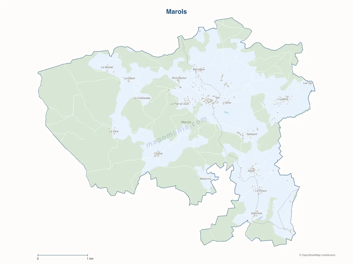 Carte de Marols à personnaliser