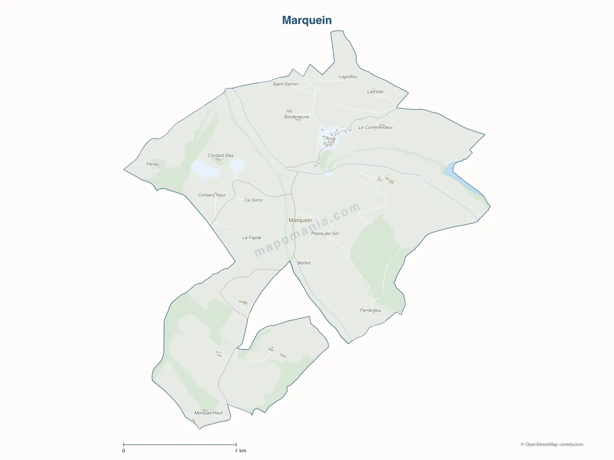 Carte de Marquein à personnaliser