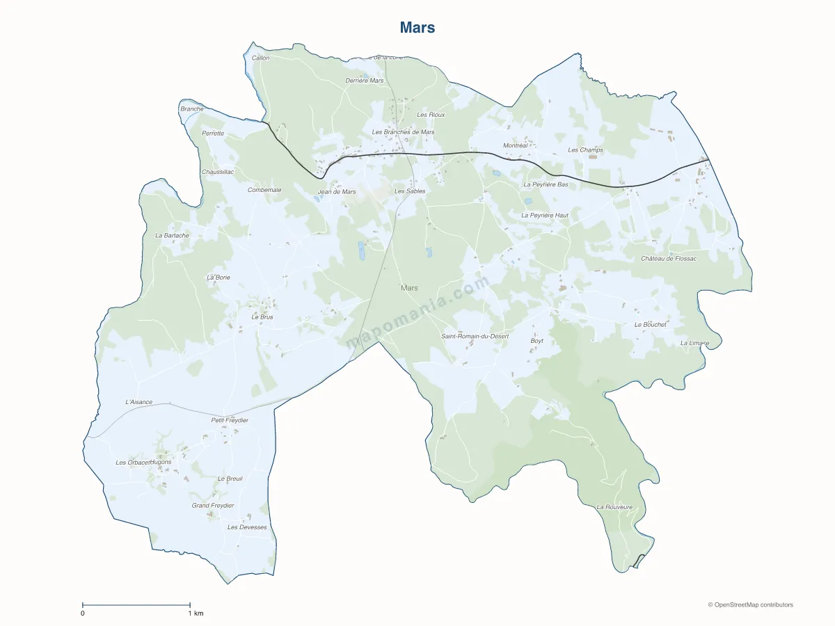 Carte de Mars à personnaliser