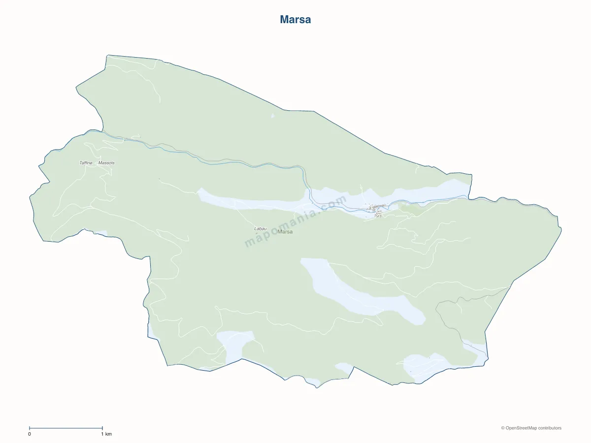 Carte de Marsa à personnaliser