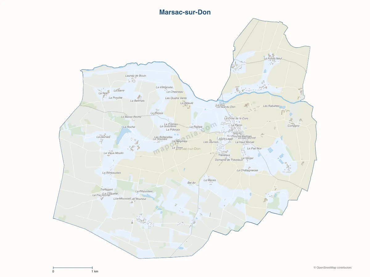 Carte de Marsac-sur-Don à personnaliser