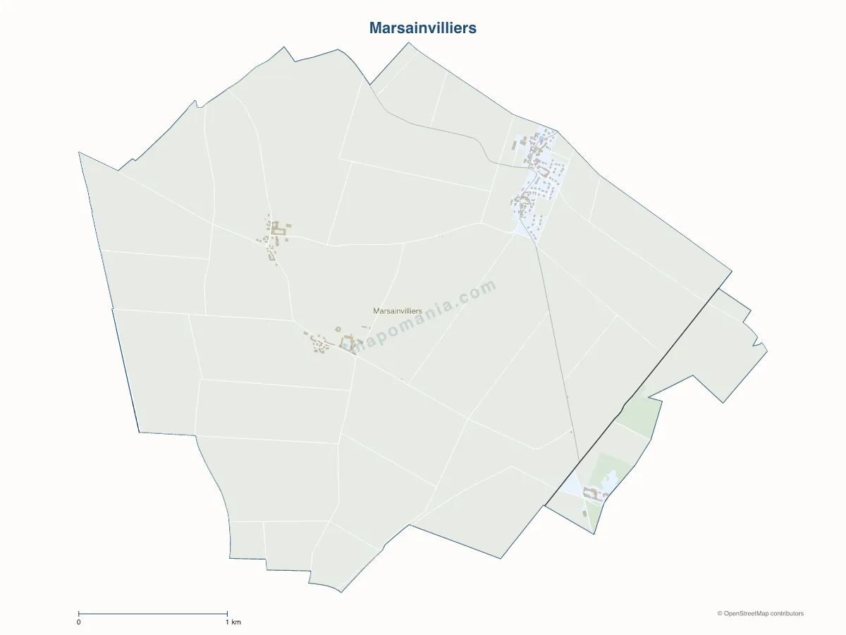 Carte de Marsainvilliers à personnaliser