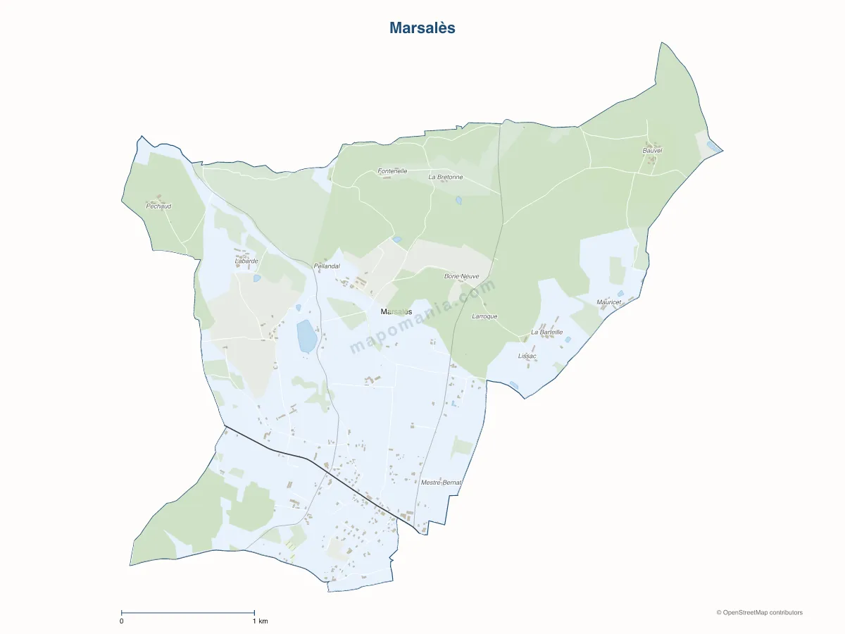 Carte de Marsalès à personnaliser