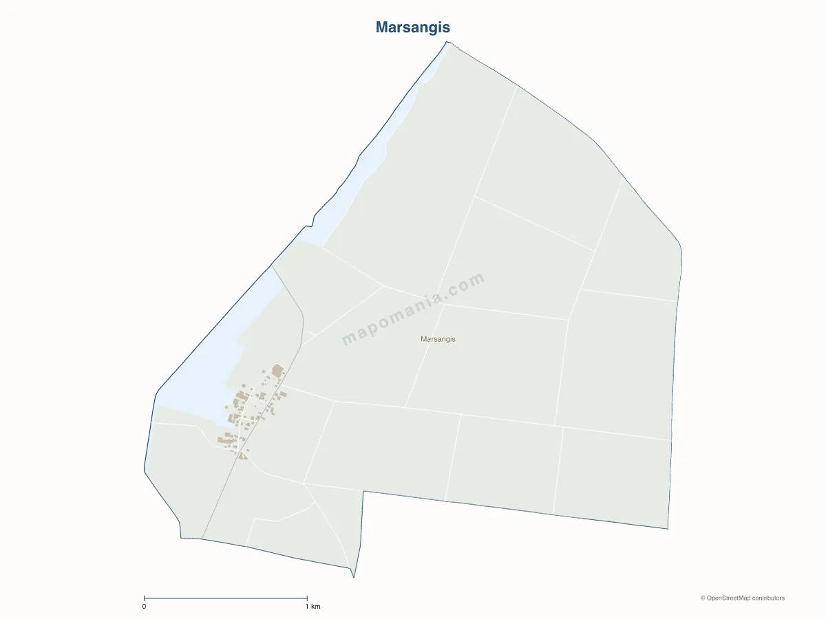 Carte de Marsangis à personnaliser