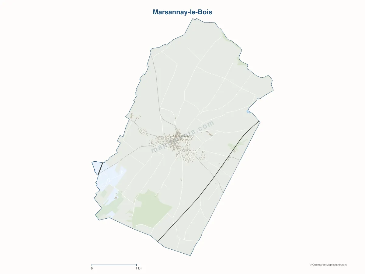 Carte de Marsannay-le-Bois à personnaliser