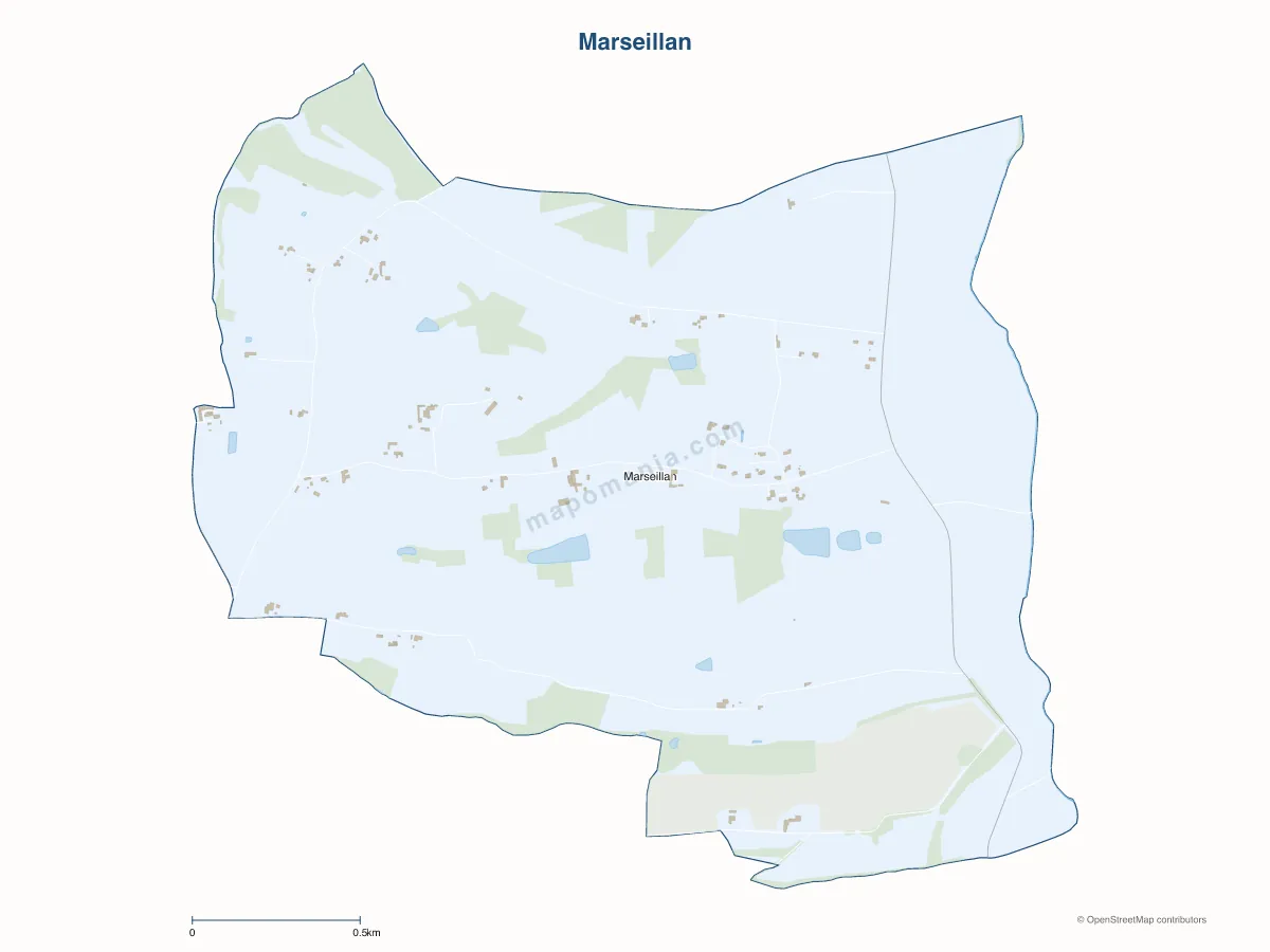 Carte de Marseillan à personnaliser