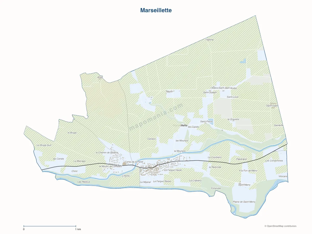 Carte de Marseillette à personnaliser