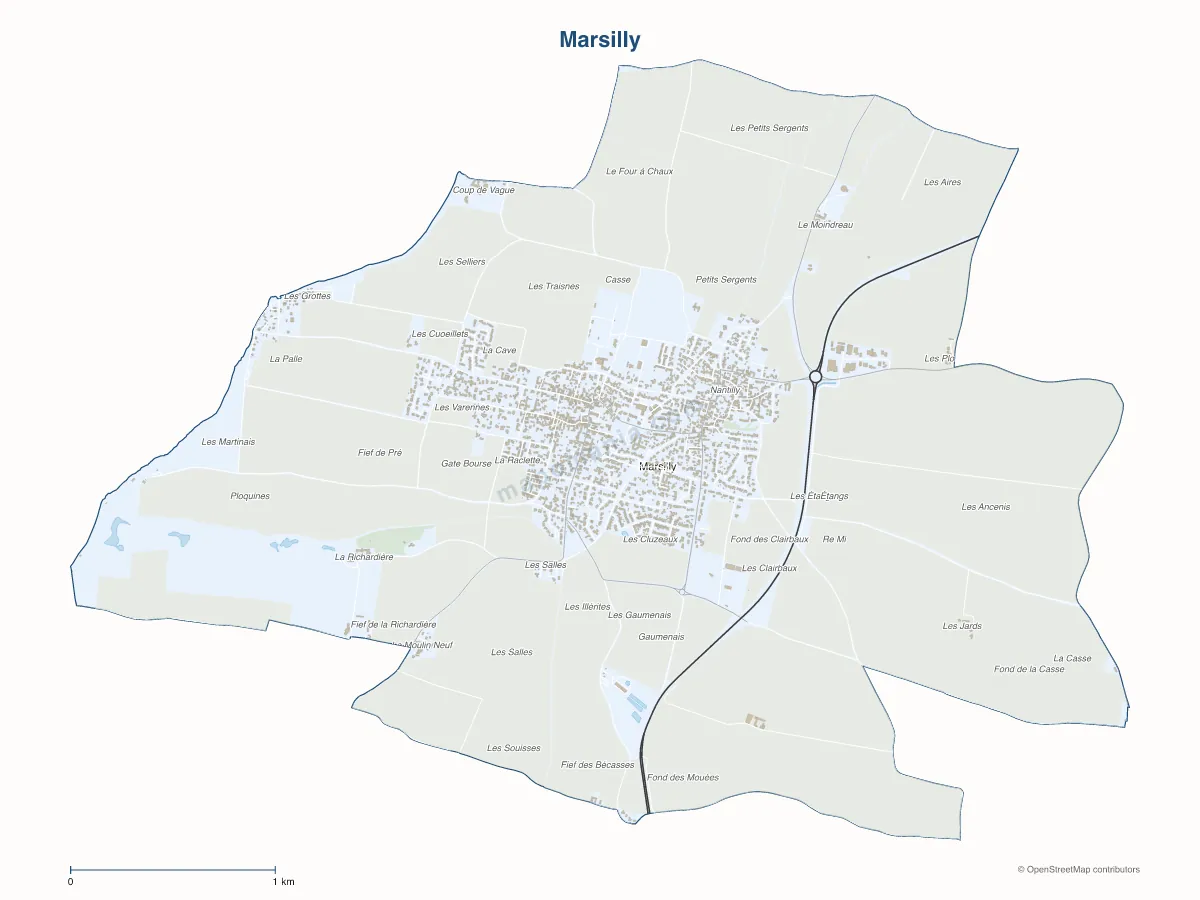 Carte de Marsilly à personnaliser