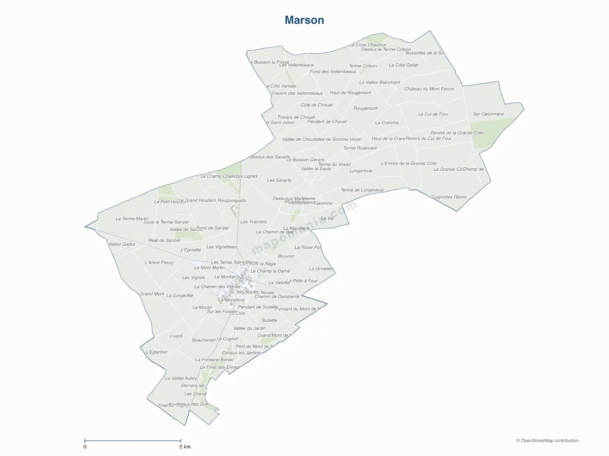 Carte de Marson à personnaliser