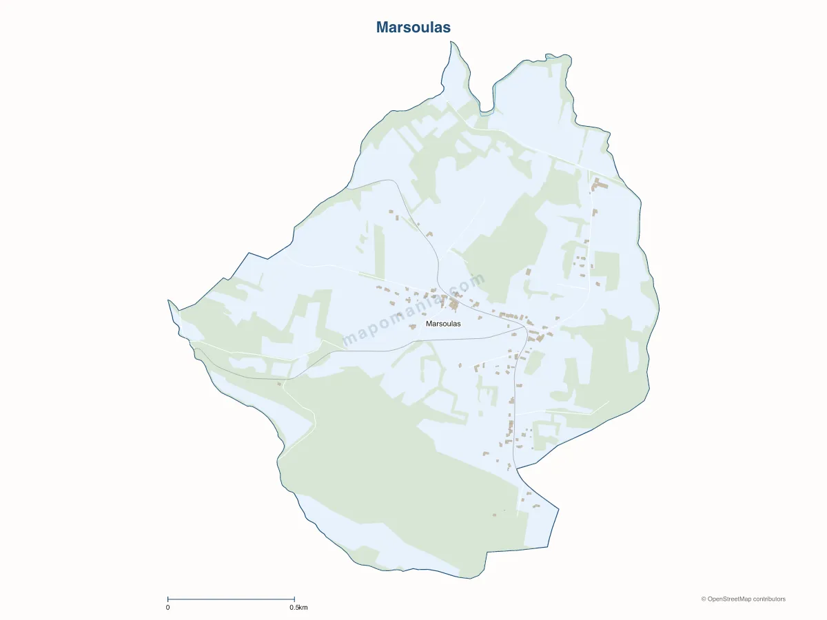 Carte de Marsoulas à personnaliser