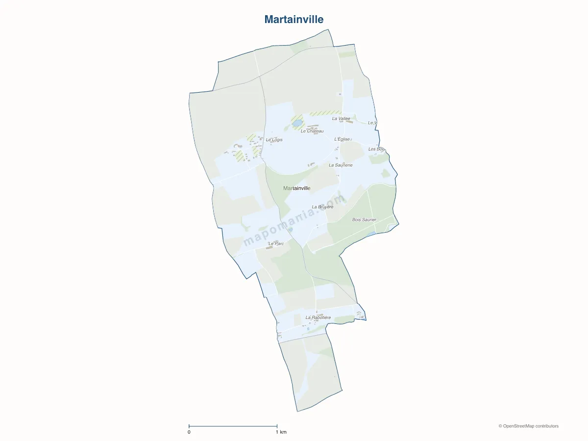 Carte de Martainville à personnaliser
