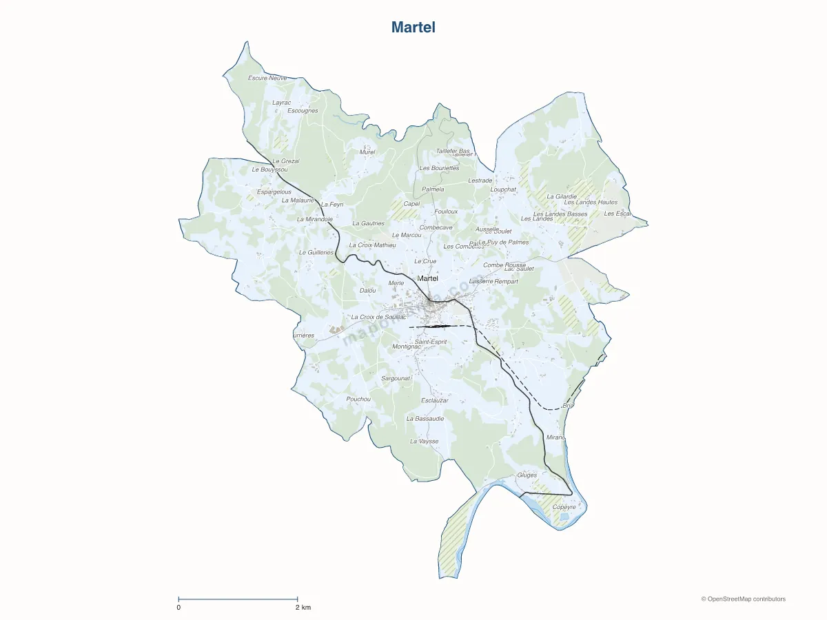 Carte de Martel à personnaliser