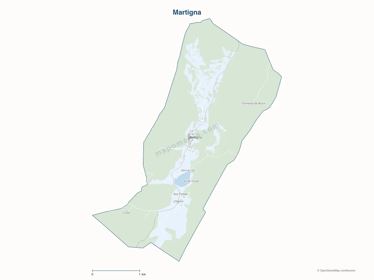 Carte de Martigna à personnaliser