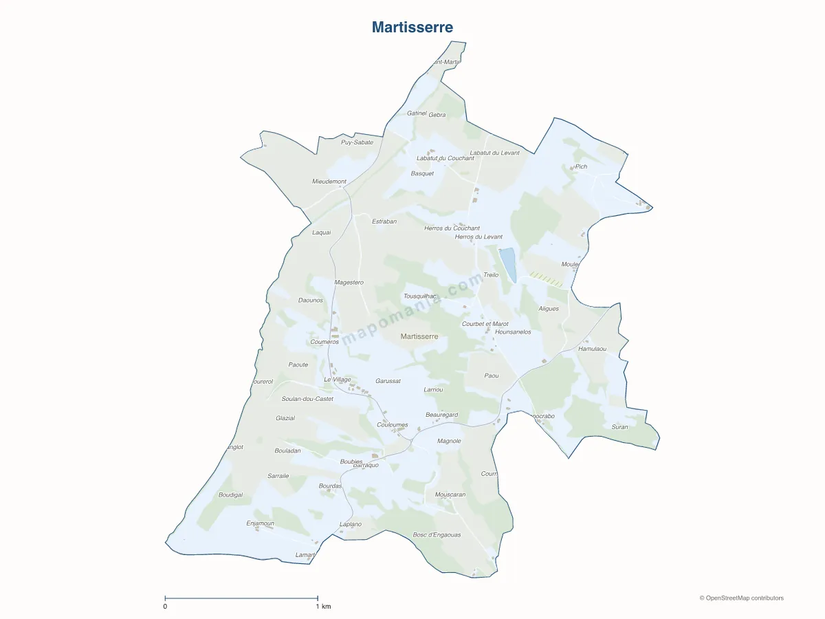 Carte de Martisserre à personnaliser