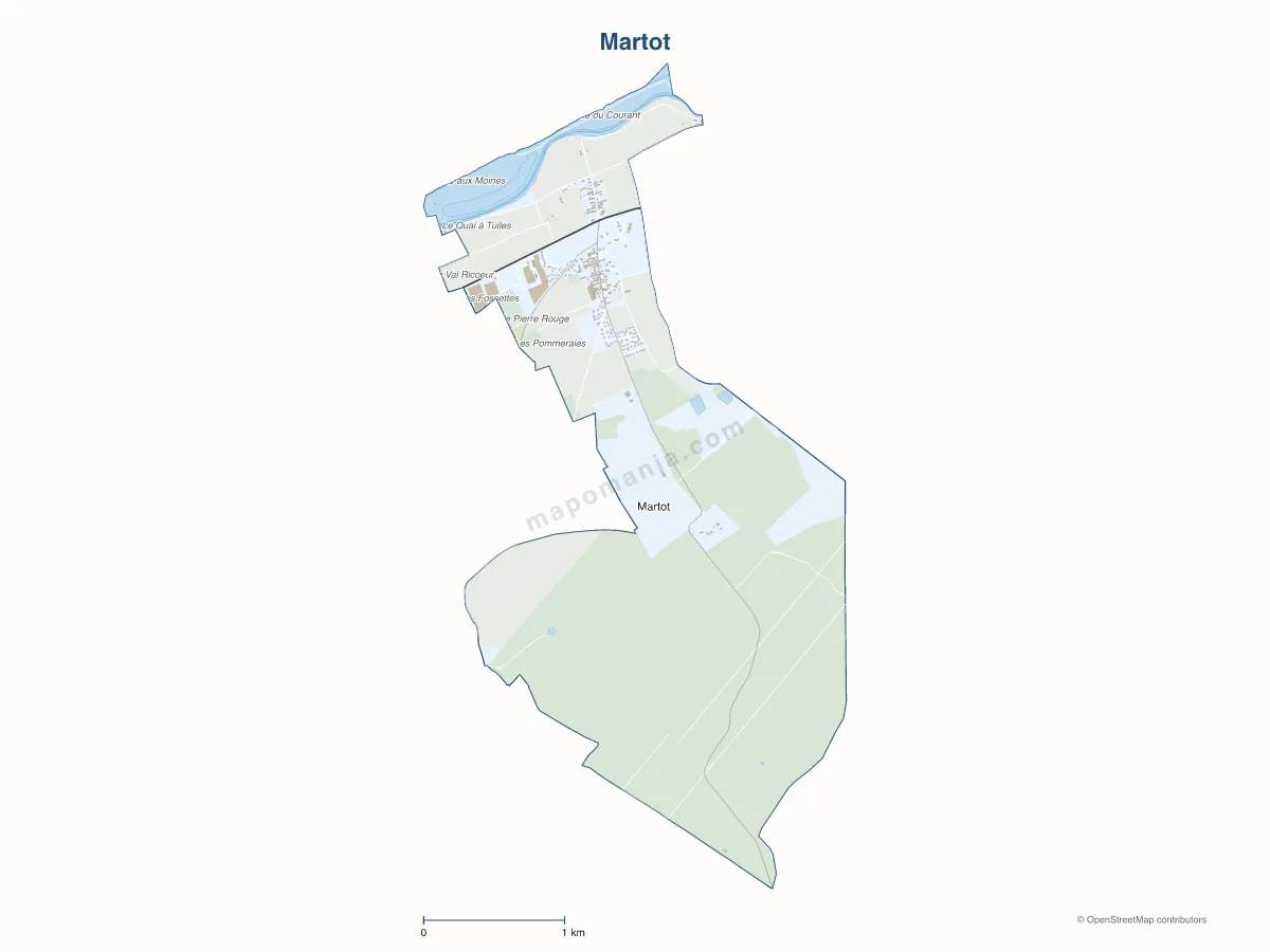 Carte de Martot à personnaliser