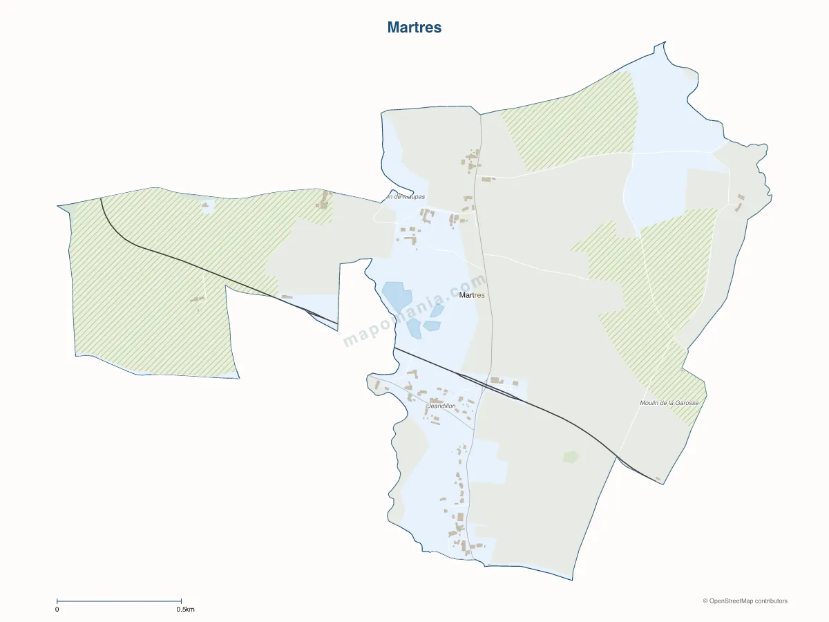 Carte de Martres à personnaliser