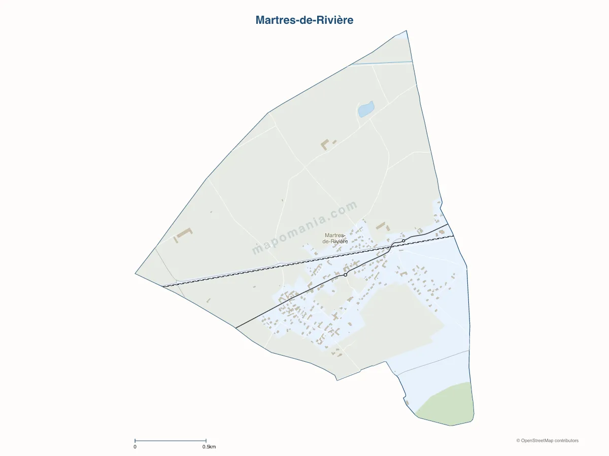 Carte de Martres-de-Rivière à personnaliser