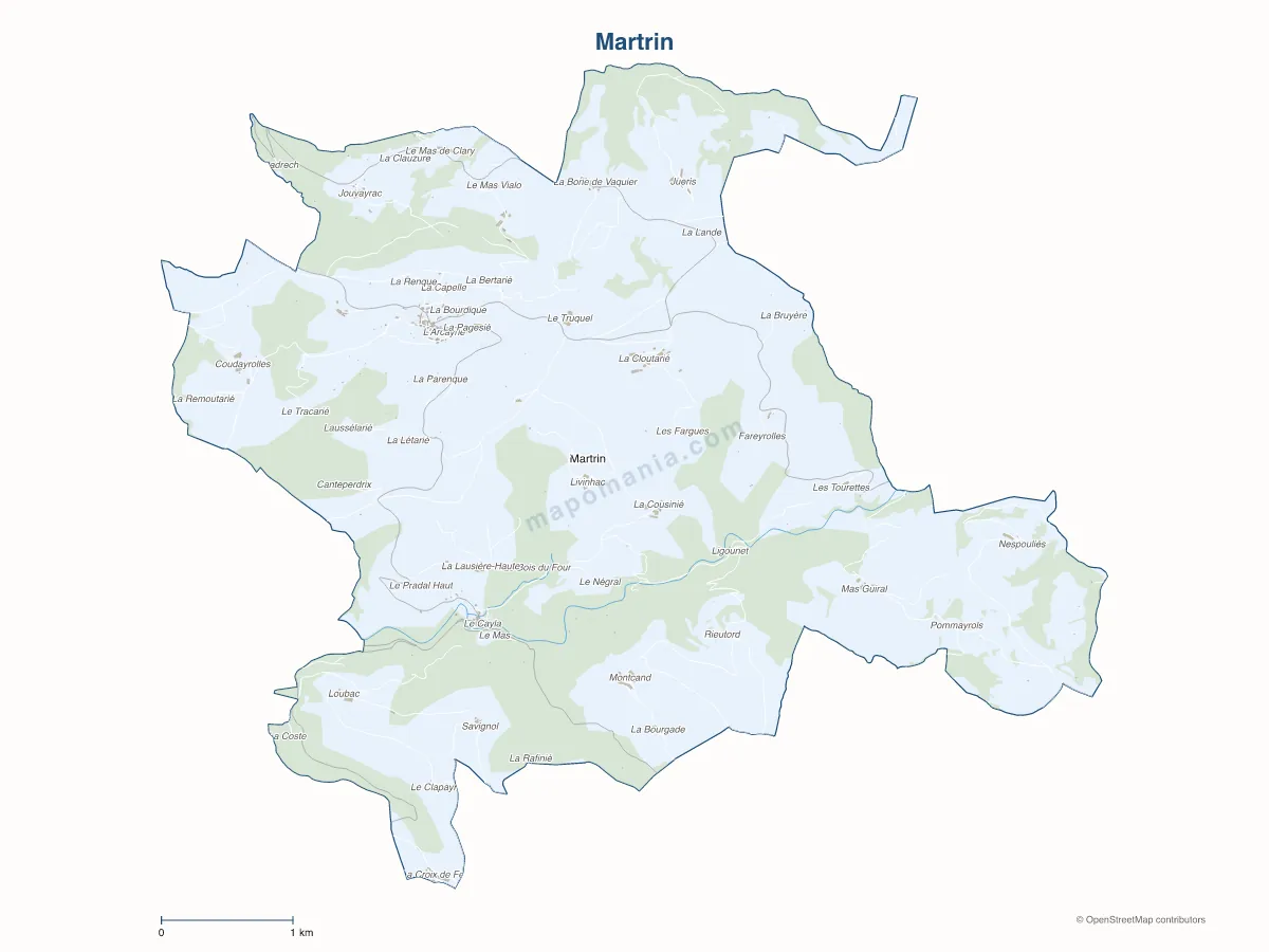 Carte de Martrin à personnaliser
