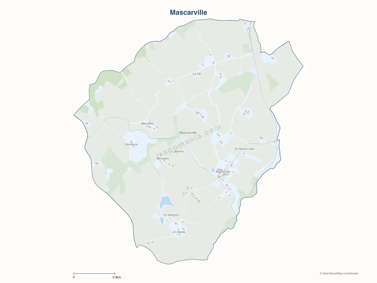 Carte de Mascarville à personnaliser