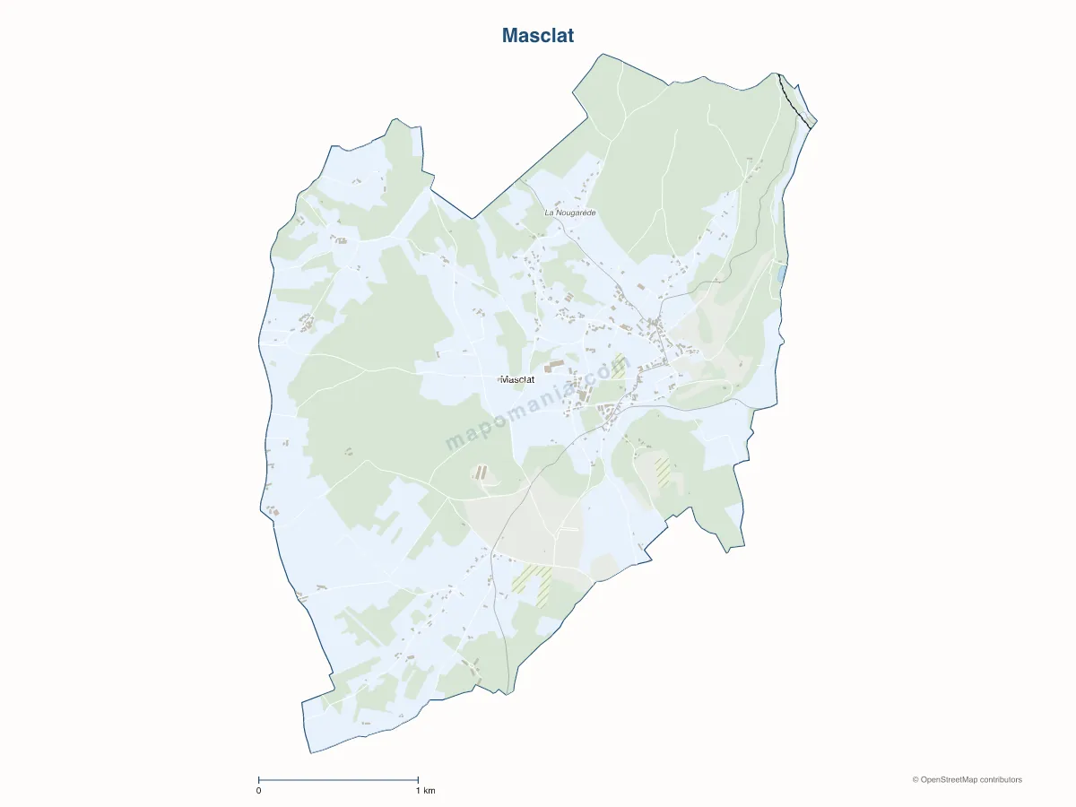 Carte de Masclat à personnaliser