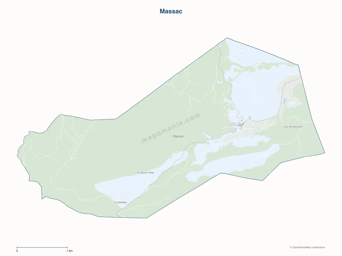Carte de Massac à personnaliser