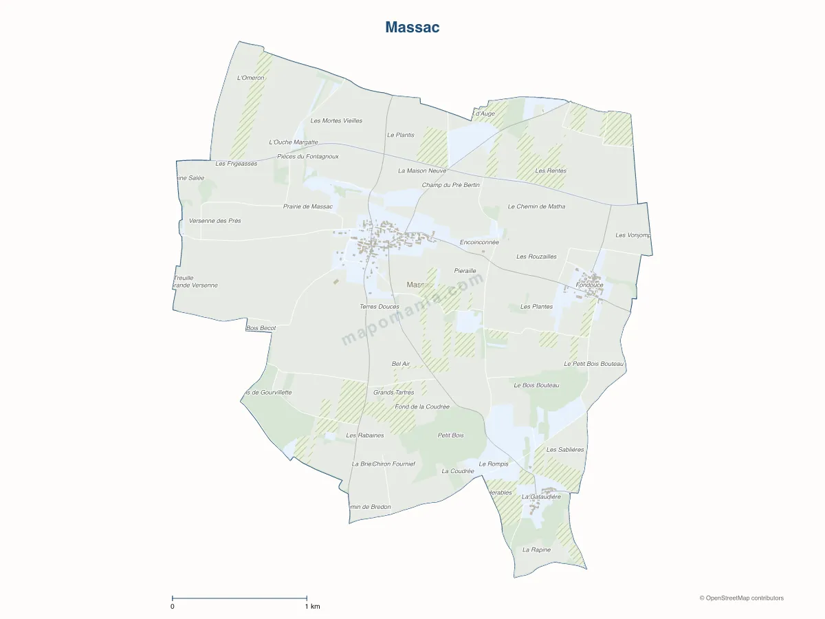 Carte de Massac à personnaliser
