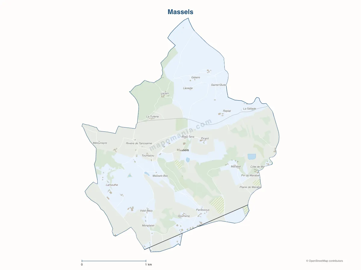 Carte de Massels à personnaliser