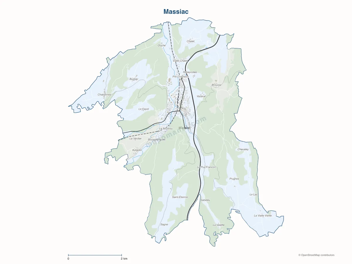 Carte de Massiac à personnaliser