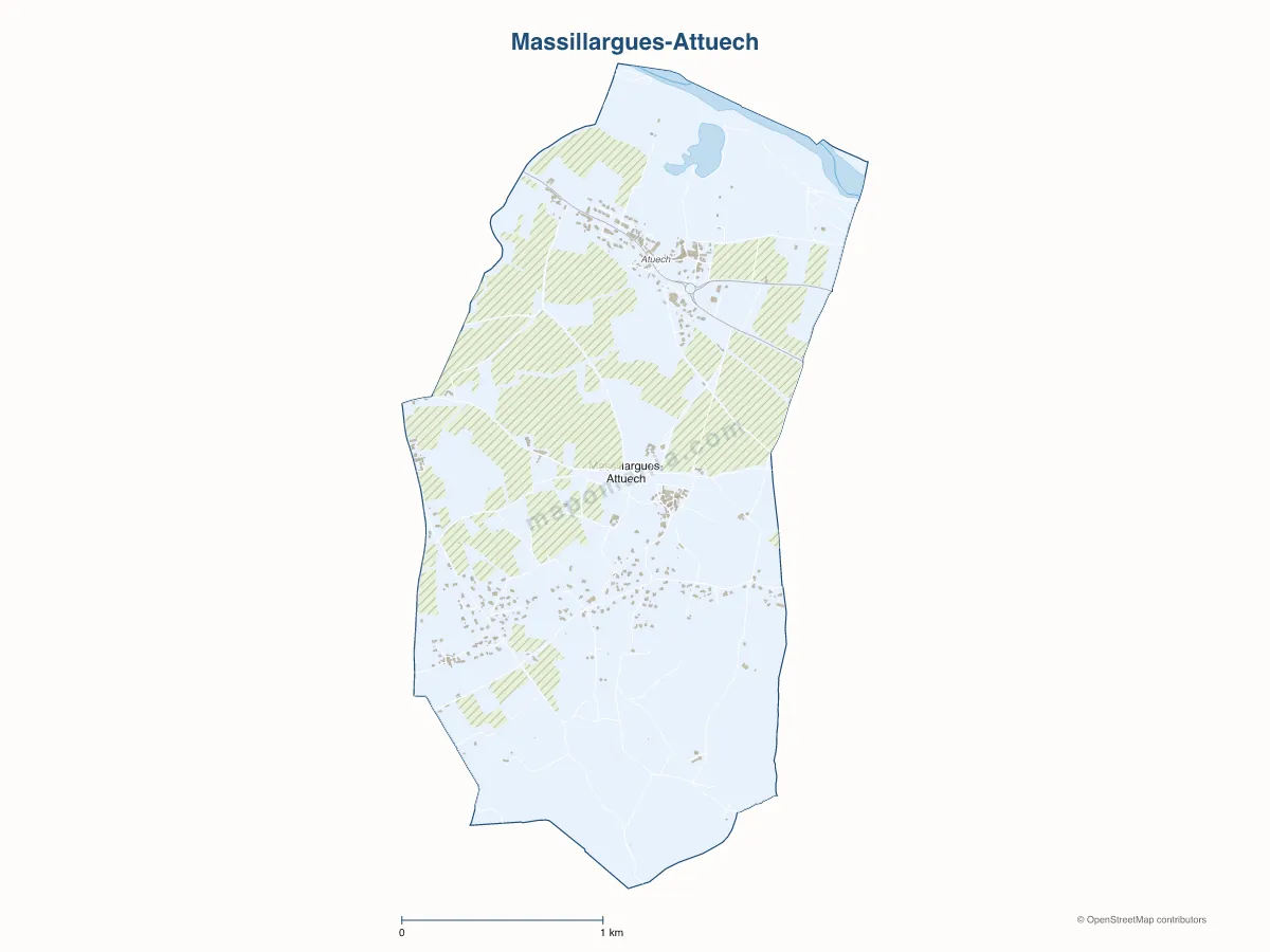 Carte de Massillargues-Attuech à personnaliser