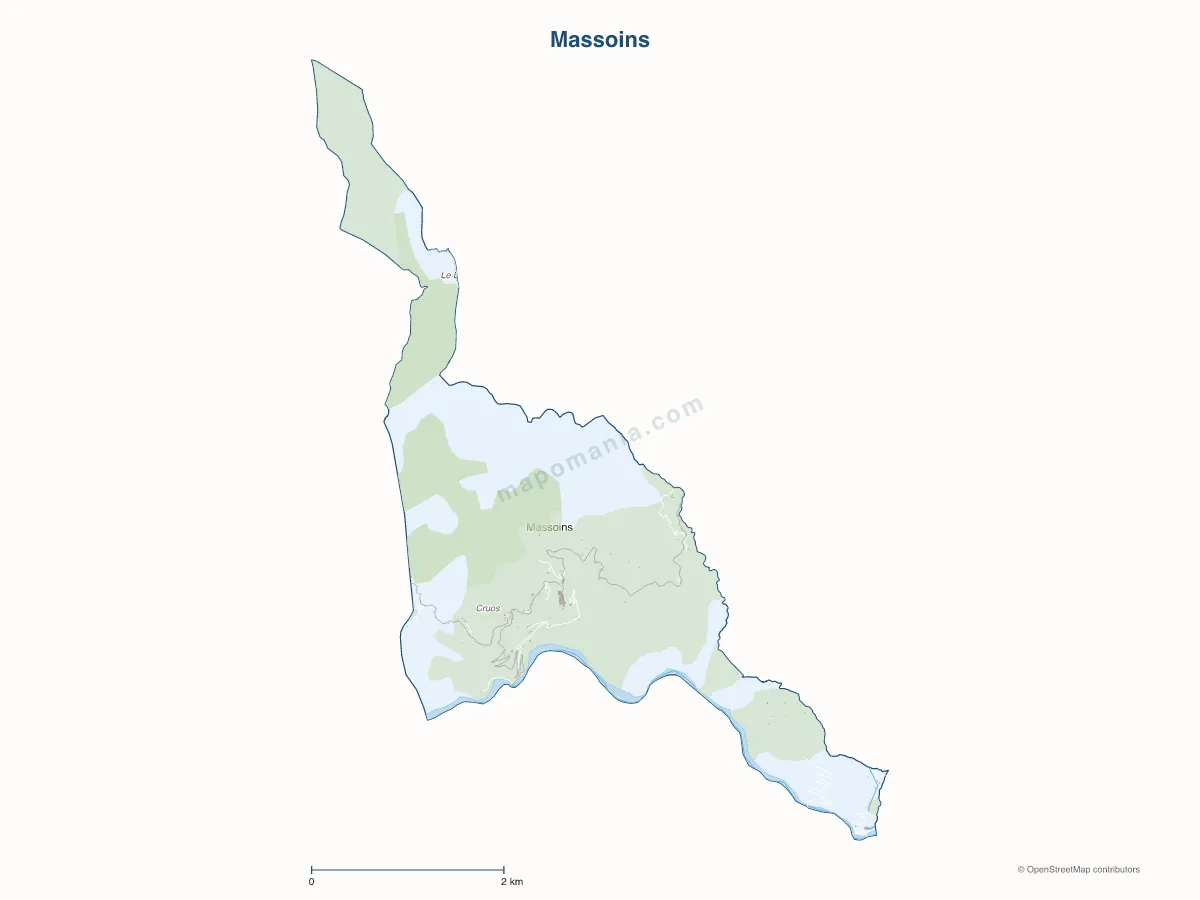 Carte de Massoins à personnaliser