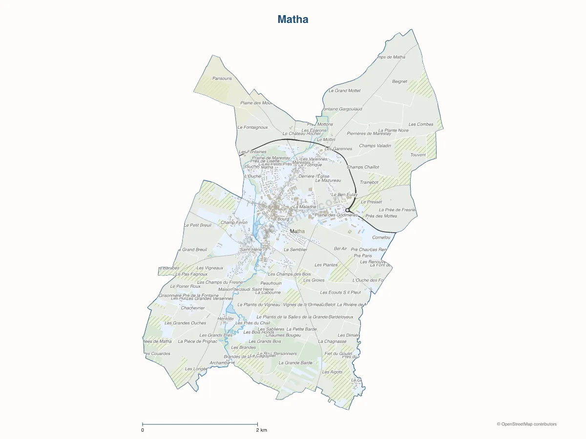 Carte de Matha à personnaliser