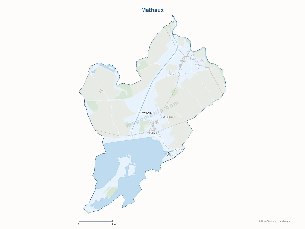 Carte de Mathaux à personnaliser