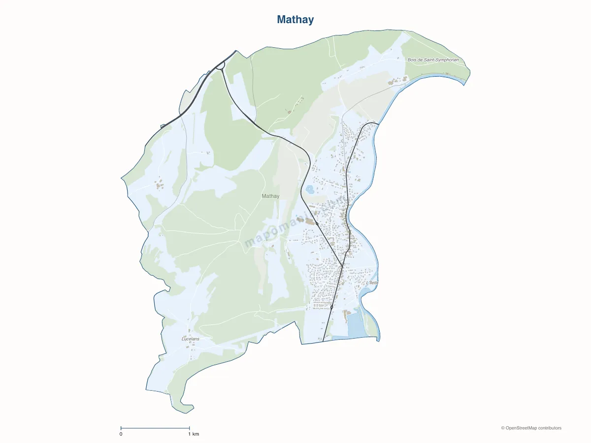 Carte de Mathay à personnaliser