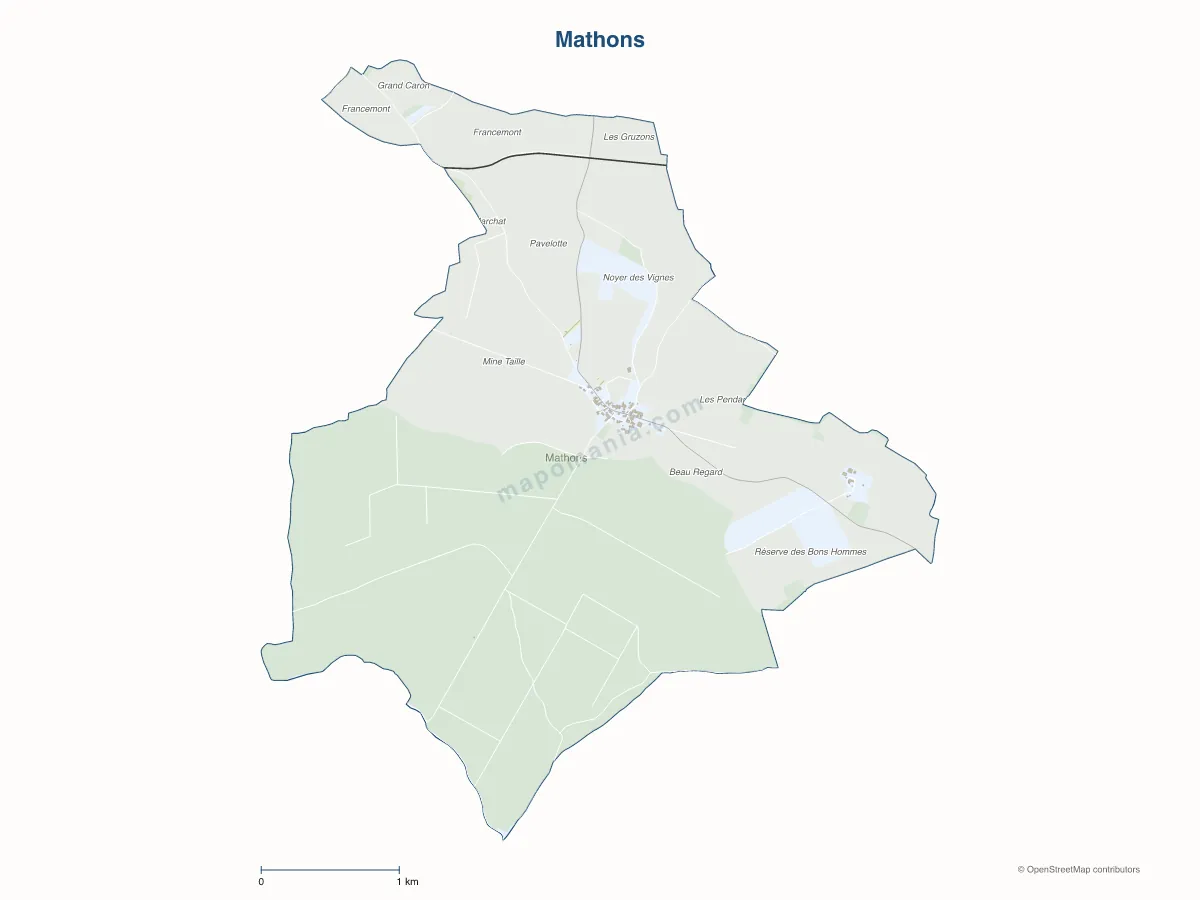 Carte de Mathons à personnaliser
