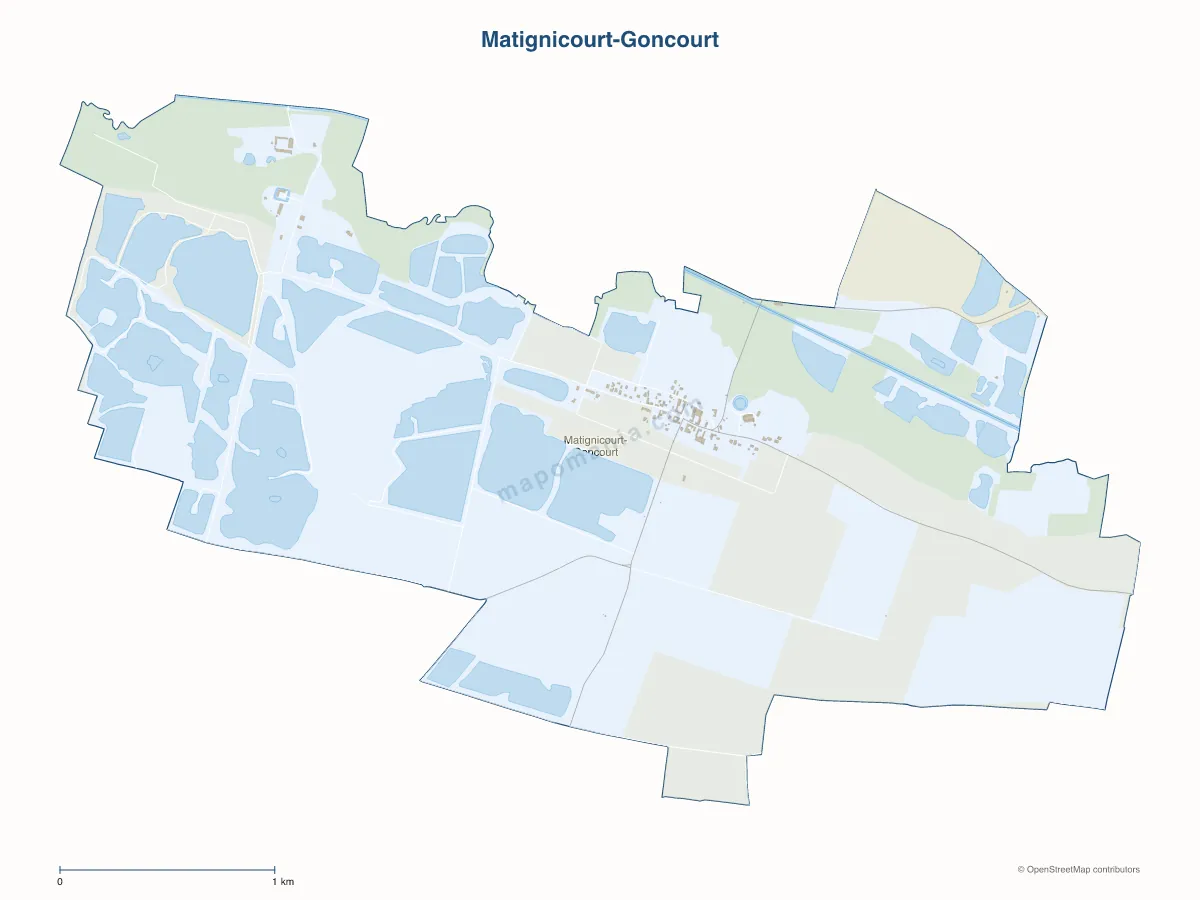 Carte de Matignicourt-Goncourt à personnaliser