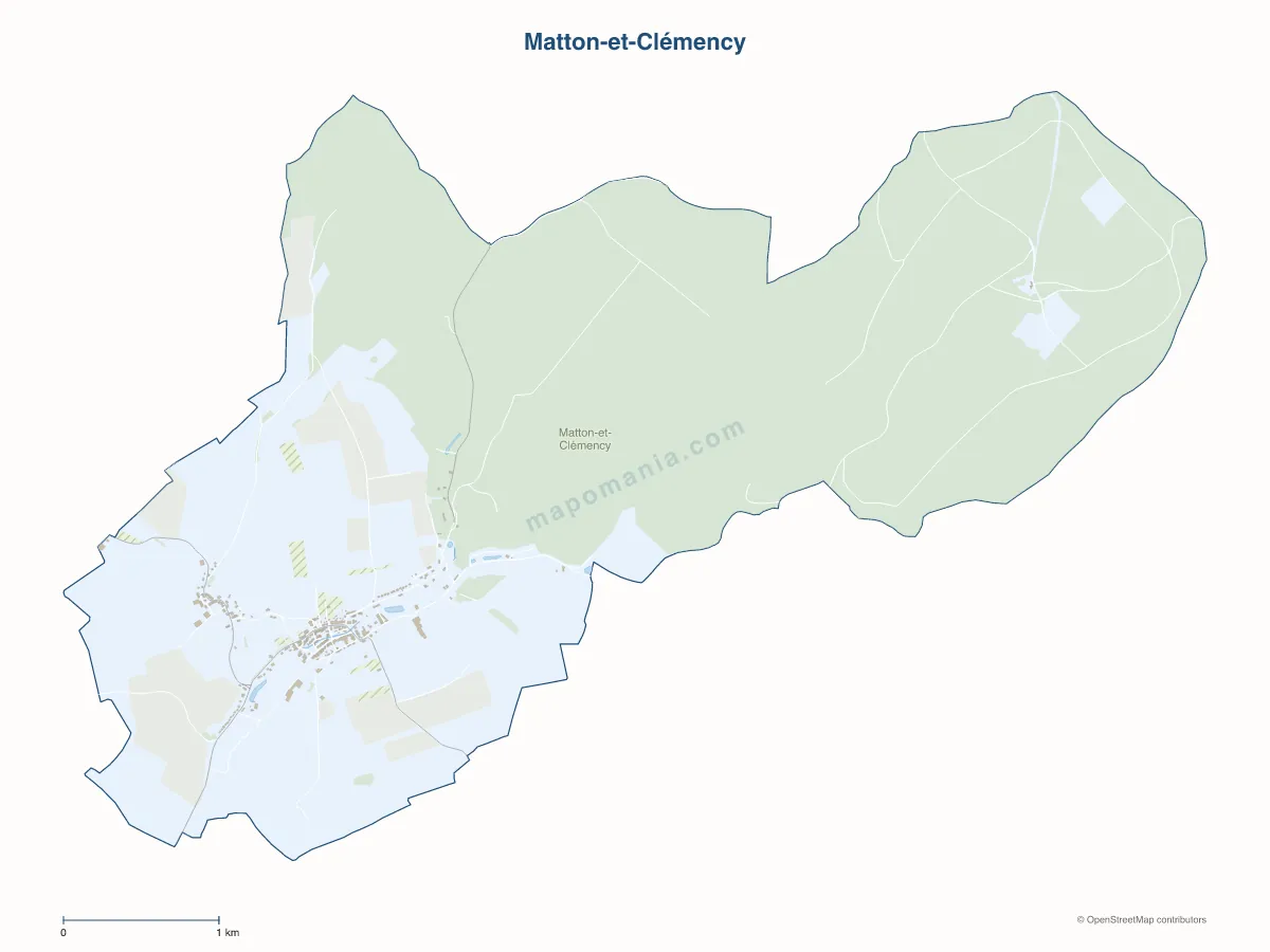 Carte de Matton-et-Clémency à personnaliser