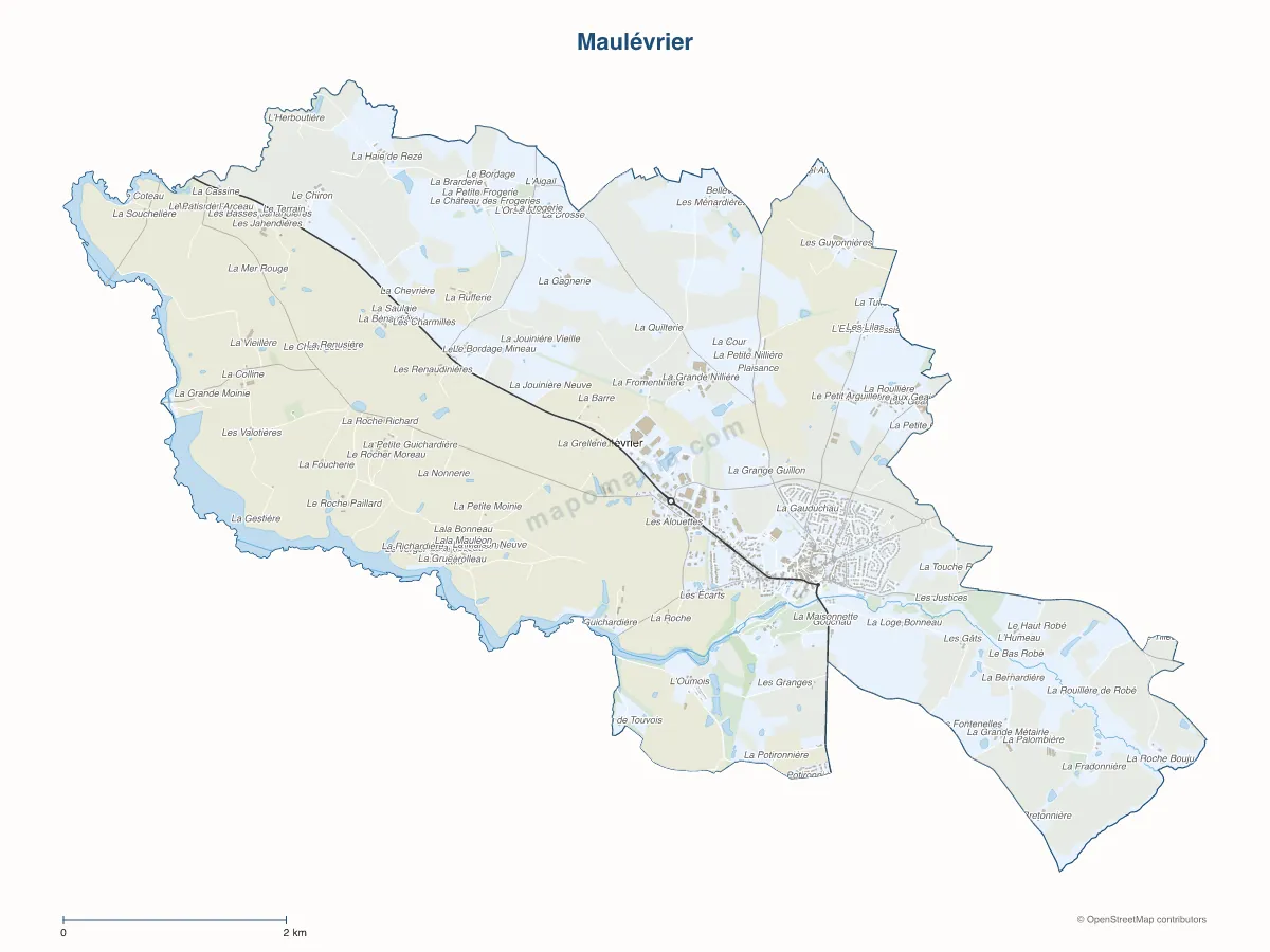 Carte de Maulévrier à personnaliser