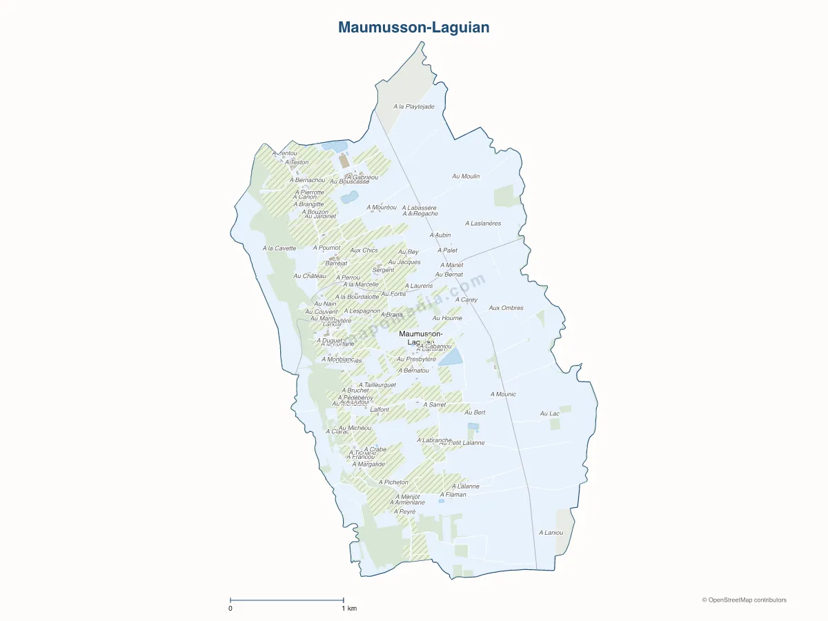 Carte de Maumusson-Laguian à personnaliser