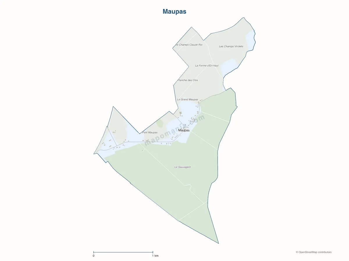 Carte de Maupas à personnaliser