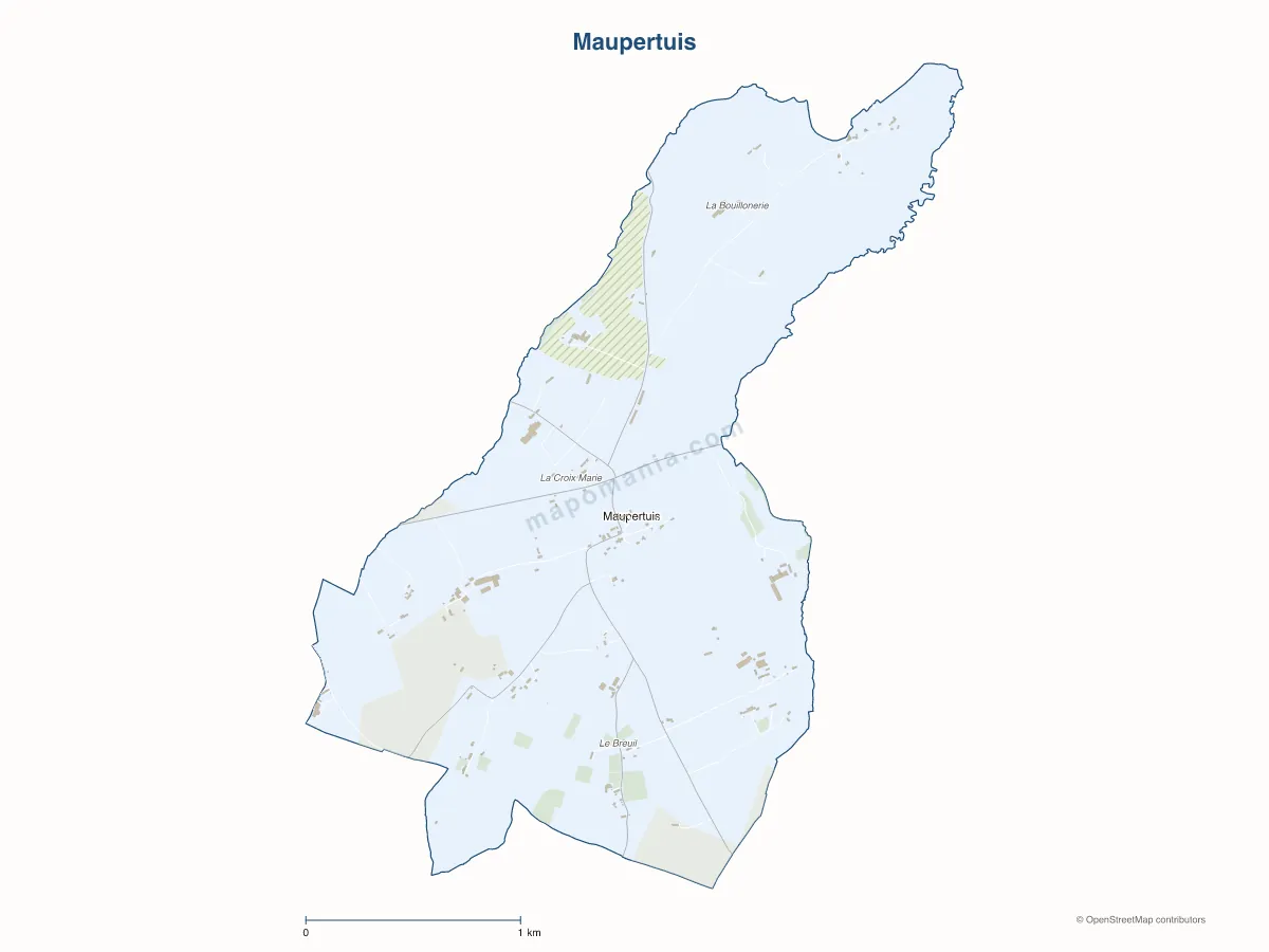 Carte de Maupertuis à personnaliser