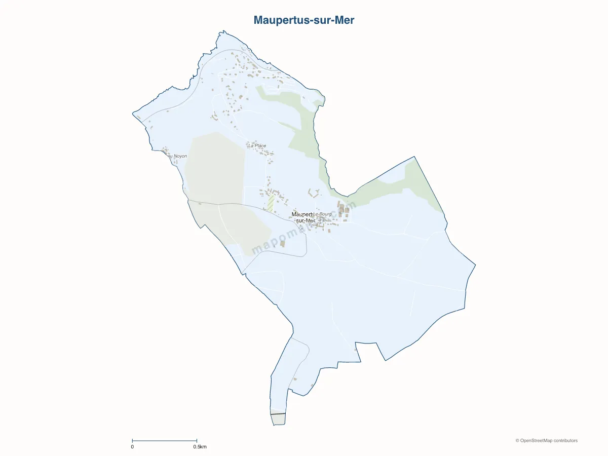 Carte de Maupertus-sur-Mer à personnaliser