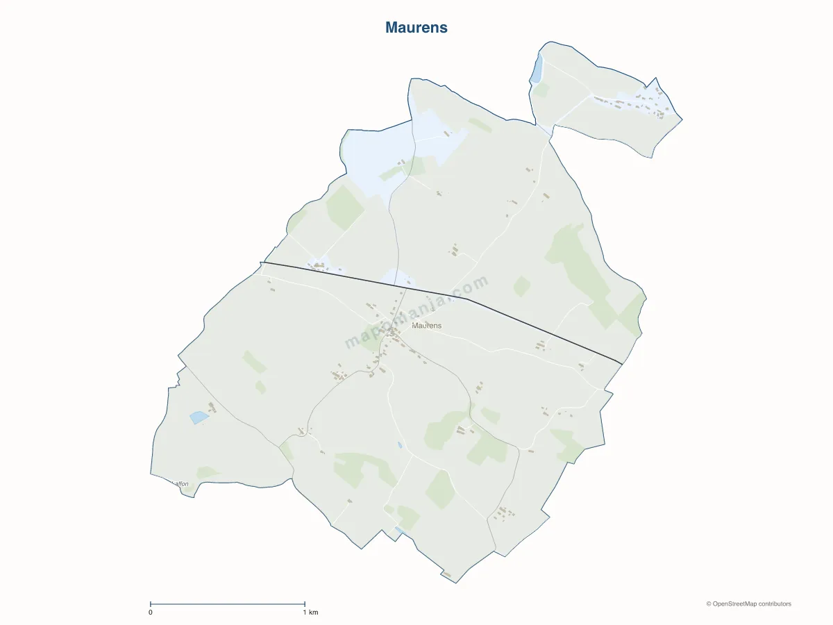 Carte de Maurens à personnaliser