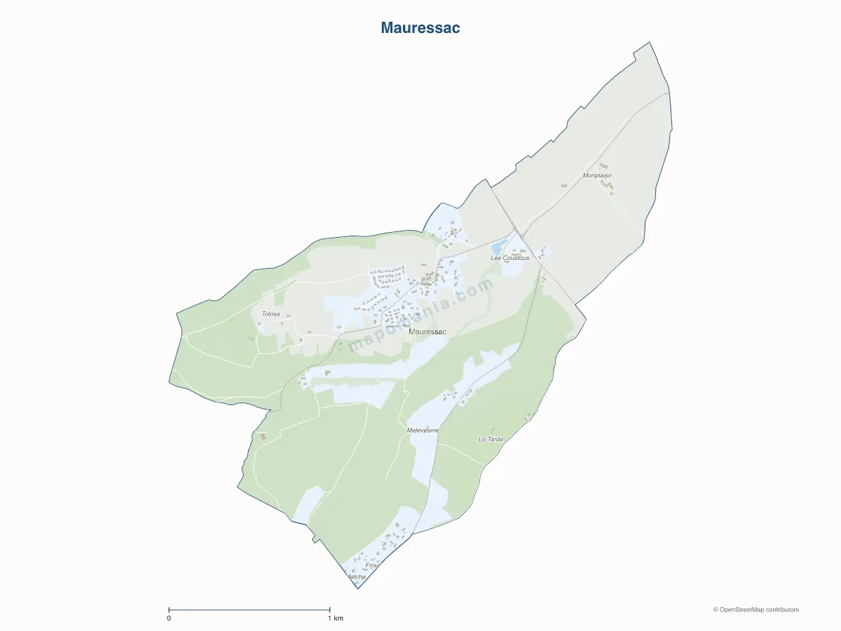 Carte de Mauressac à personnaliser